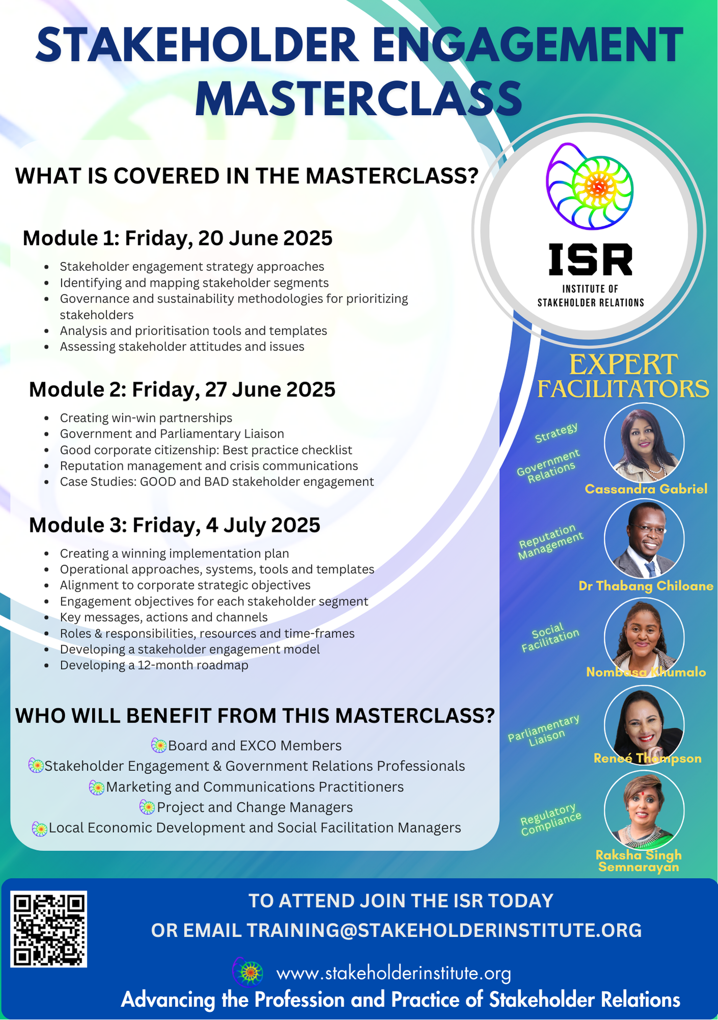 MASTERCLASS BROCHURE JUNE JULY 2025 P2 MASTERCLASS BROCHURE JUNE JULY 2025 P2